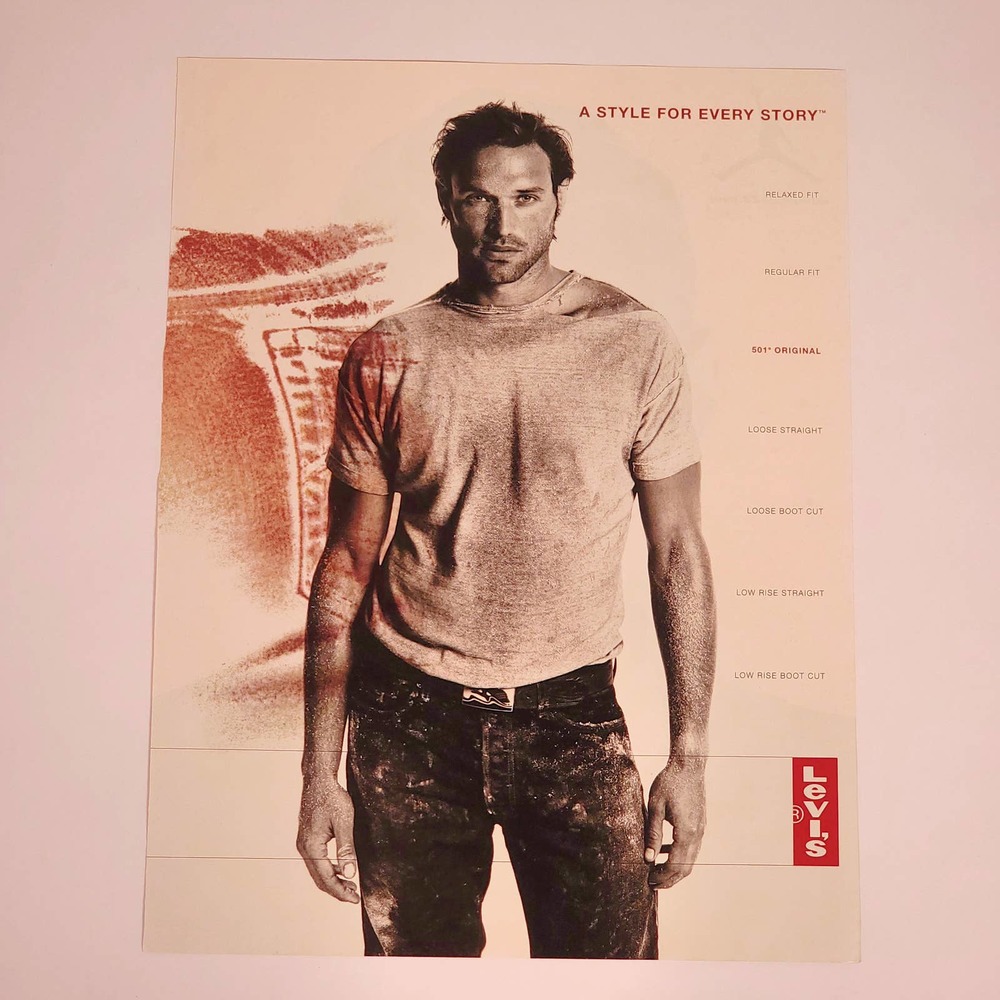 Levis Jeans John Zuanich "Style For Every Story" Print Ad 2004 Maxim 8.5" x 11"